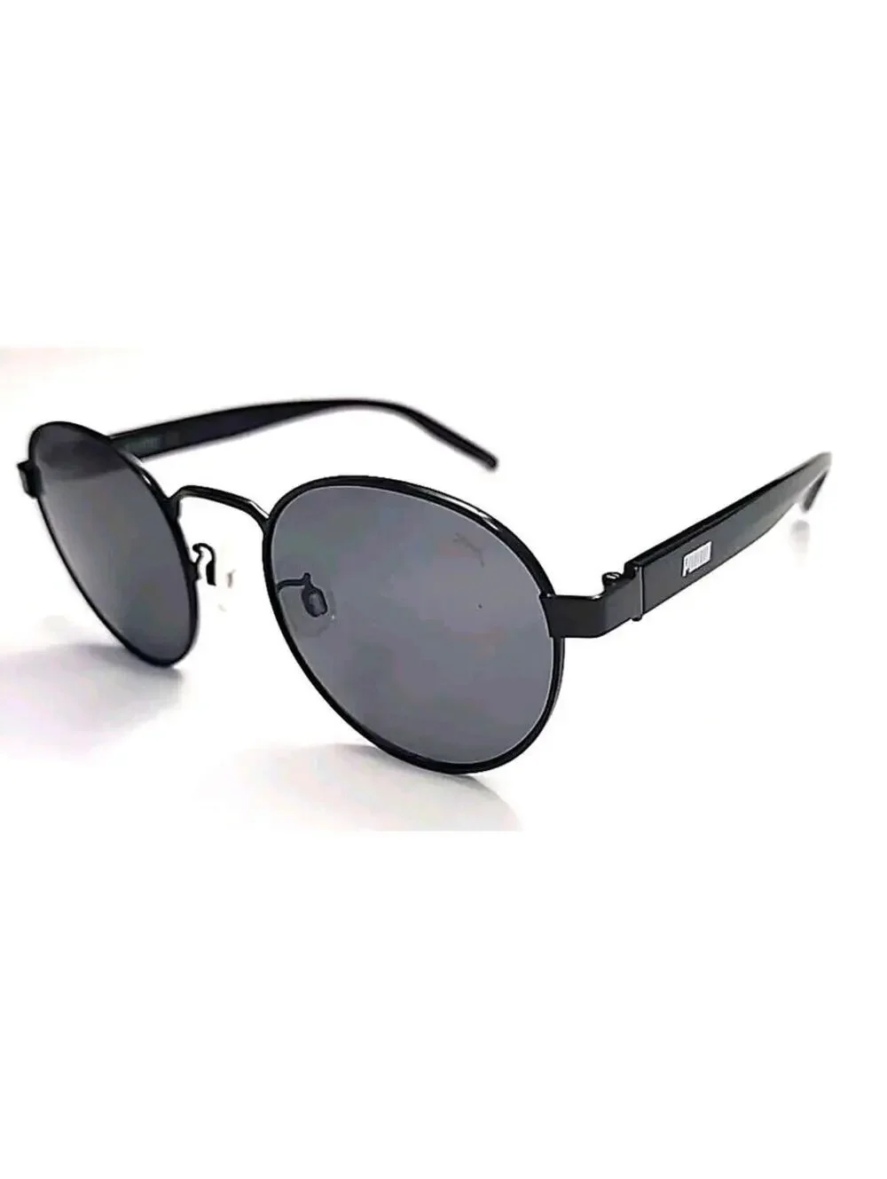 Puma PU0224S 001 Black Gray Round Sunglasses 51-21 140 New